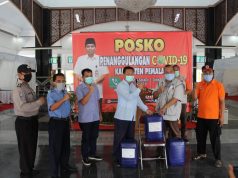 Perumda Air Minum Tirta Mulia Kembali Serahkan Bantuan ke Posko Penanggulangan Covid 19 Kabupaten Pemalang