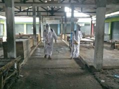 Relawan Independen Desa Wanarata Lakukan Penyemprotan Disinfektan