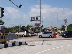 Info Titik Penyekatan Larangan Mudik 2021 Exit Tol Gandulan | Foto : kompas.com Ari Himawan